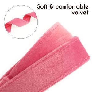 Personal isierte Samt Hunde halsband Super Soft Dogs Id Schnallen halsbänder Gravur Name Haustier Halskette Einstellbar für kleine mittelgroße große Hunde - Product Image 5