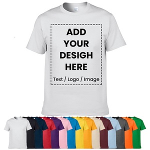 Camiseta blanca con estampado personalizado con logotipo OEM 100% algodón transpirable y <span class=keywords><strong>de</strong></span> talla grande para <span class=keywords><strong>campaña</strong></span> electoral en blanco liso - Product Image 1