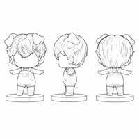 Figurine de mode en PVC personnalisée, jouet artistique, personnage de dessin animé mignon en plastique, statue 3D personnalisée, figurine articulée