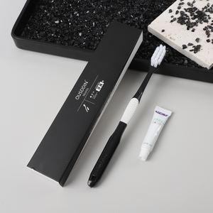 Ensemble brosse à dents et dentifrice jetables avec logo personnalisé Boîte noire et blanche Équipements de l'hôtel Brosses à dents Fournitures de l'hôtel - Product Image 3