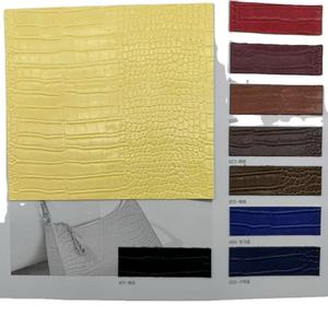 공장 직매 악어 패턴 Pu 합성 직물 가죽 인조 가죽 디자이너 직물 가죽 일기 - Product Image 1