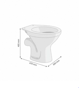 Inodoro de una pieza moderno de doble descarga, ecológico, montado en el suelo, con control remoto incluido, para hoteles, villas y escuelas, con sifón en P. - Product Image 1