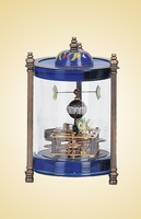 Horloge mécanique vintage et unique en émail cloisonné chinois / Bronze vert/bleu pour aquarium animé