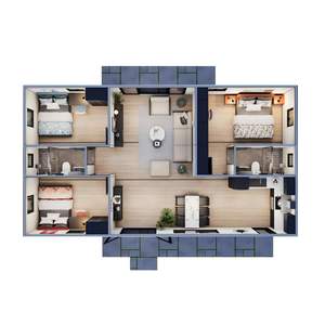 लक्जरी दादी फ्लैट 40 फीट 3 बेडरूम 2 बाथरूम के साथ - Product Image 6