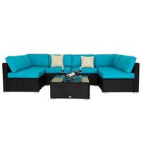 Ensemble de meubles d'extérieur modulaires en rotin noir confortable et moderne Better Homes and Garden