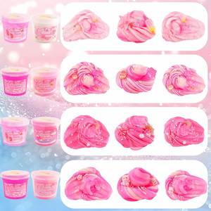 Lot de Slime aux Textures Variées avec Beurre Soyeux, Nuages Moelleux et Pots Transparents – Fournitures de Fête, Cadeau d'Anniversaire pour Enfants - Product Image 5