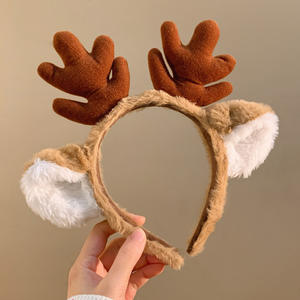 كارتون لطيف خمر أفخم قرن الوعل لكل الجنس عقال مقاس واحد يناسب الجميع غسل الوجه دبوس الشعر التقاط الصور جديد الخريف الشتاء - Product Image 6