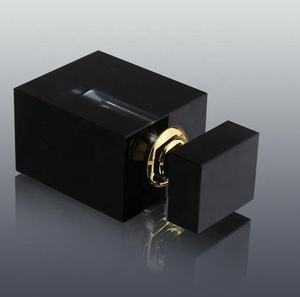 6ml di lusso quadrato vuoto bottiglia di profumo di cristallo nero portatile corpo aloe con fantasia contagocce MOQ 100 pz - Product Image 4