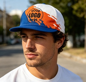 Cappellino da Baseball Sportivo Personalizzato a 6 Pannelli con Ricamo Grande, Stile Splash, Snapback, per Uomo e Donna - OEM/ODM - Product Image 1