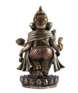 Nirmala Handicrafts - Estatua de Ganesha de Resina de Poliéster con Acabado en Cobre, Hecha a Mano, Moderna, Dios Hindú Indio, Regalo Religioso - Product Image 4