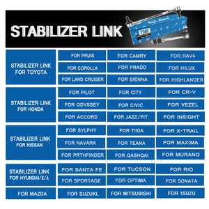 Phụ tùng hệ thống treo nhà máy TNG: Thanh cân bằng, thanh nối ổn định cho Toyota, Honda, Nissan, Mazda, Mitsubishi, Subaru, Hyundai, <span class=keywords><strong>Kia</strong></span> - Product Image 2
