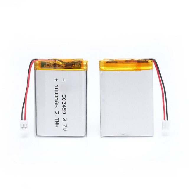 503450 1000mAh 3.7V Li Polymer Battery Rechargeable Lithium Battery MP3 MP4 GPS PH2.0 2pin LiCoO2 Cathode 500 Cycles
