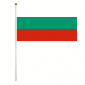 Customize 14x21cm Polyester Bulgaria Country Small Hand Waving <b>Flag</b> for Party Celebration - Product Image 2