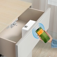 Serrure de tiroir électronique antivol à induction, contrôle par application, sans perçage, installation dissimulée, invisible, en ABS