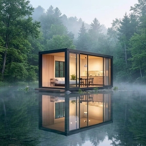 Casa contenedor móvil desmontable de 20 pies, herramienta residencial de montaje rápido, características de baño de cocina para hoteles, edificios de oficinas - Product Image 1