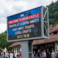Écrans d'affichage publicitaires extérieurs à économie d'énergie, écrans vidéo grand format HD LED, écran d'affichage numérique, panneau d'affichage numérique