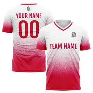 Digital Print Custom Design Soccer Jersey Blue <b>Red</b> Sports Wear Breathable Sports Soccer Jerseys <b>Suits</b> Wear <b>for</b> Boys and Girls - Product Image 1