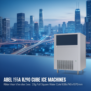 Máquina de Hielo en Cubos Abel 155A R290, 23g, Cuadrados Completos, Refrigerada por Agua, 838x740x1070mm - Product Image 3