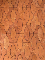 Carrelage en mosaïque de briques rouges ovales, ignifuge, imperméable, résistant au gel, pour la décoration des murs et des sols, intérieur et extérieur