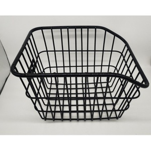 Cesta de metal negra para bicicleta, soporte duradero para accesorios de bicicleta, uso en bicicletas plegables - Product Image 5