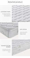 Ensemble de chambre à coucher pour hôtel, matelas double Queen Size à ressorts ensachés pour un sommeil réparateur