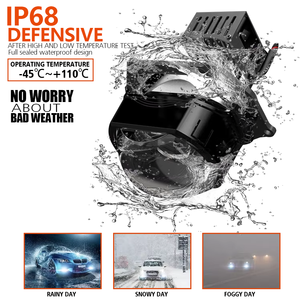 Kit de rénovation de lentille de projecteur <span class=keywords><strong>Bi</strong></span>-Led de voiture universelle Super Bright Zdp50 150W 3.0 pouces pour véhicules H4 H11 - Product Image 5