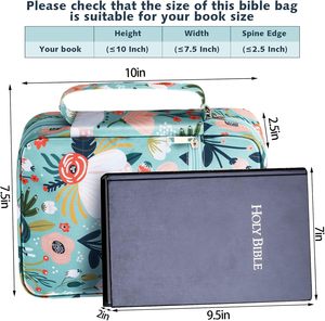 Muestra Gratuita de Fábrica: Bolsa para Biblia con Ranuras para Bolígrafos y Bolsillo con Cremallera, Protectora para Biblia, Regalo para Mujer - Product Image 5