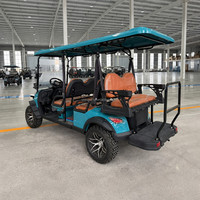 Voiturette de golf électrique 6 places la plus vendue, 72V 100AH, batterie au plomb, autonomie 100KM, navette pour passagers, idéale pour les communautés et campus, certifiée CE