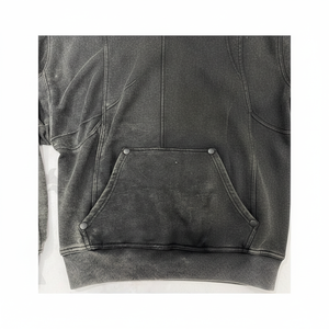 Vente en gros de vêtements de rue à la mode Basics Broderie en coton mélangé Prix bon marché Sweat à capuche vieilli Design personnalisé Sweats à capuche vieilli - Product Image 1