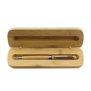 Juego de Bolígrafos de Madera Clara con Logotipo Personalizado, Regalos de Lujo, Bolígrafo de Bambú con Detalles Dorados MB y Caja de Madera - Product Image 6