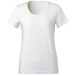 Camisetas Blancas al por Mayor Personalizadas de Alta Calidad para Mujer, Camisetas de Algodón y Elastano para Mujer - Product Image 3