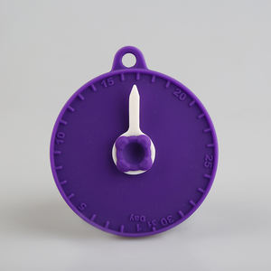 Tapa de silicona para almacenamiento de alimentos para mascotas, material de calidad alimentaria redondo de color morado - Product Image 2