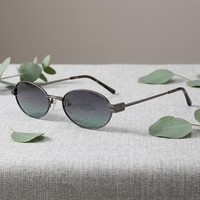 Lunettes de soleil polarisées anti-reflet UV400 légères à monture métallique ovale slim, les plus vendues, pour le cyclisme et le VTT, unisexe