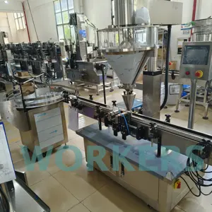 Factory Price Automatic Jar Bottle Filler Sealing Capping Line Spice Powder Packing Filling Machine 1-100g