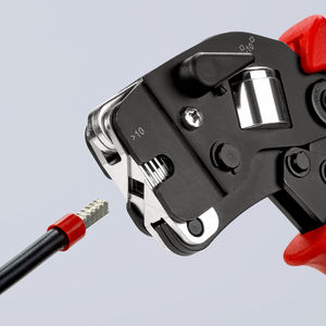 Herramienta de crimpado KNIPEX 97 53 09 SB para terminales (férulas), con ajuste automático para crimpado frontal con mangos - Product Image 6