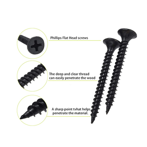 Tornillos para paneles de yeso negros fosfatados 3.5x25mm, tornillos negros para paneles de yeso de 25mm y 35mm para placas de yeso, Taiwán Per <span class=keywords><strong>Nox</strong></span> - Product Image 3