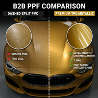 Film de protection de peinture TPU effet métallique doré brillant, auto-réparateur, pour les ateliers de modification automobile