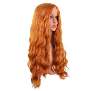 วิกผมยาวหยิกสีส้ม 75 ซม. เส้นใยสังเคราะห์คาเนคาลอน เส้นผมธรรมชาติ สำหรับผู้หญิง ใช้ได้ทุกวัน งานปาร์ตี้ คอสเพลย์ - Product Image 2