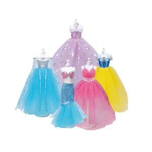 Mainan rajut desain pakaian anak perempuan mainan perempuan buatan tangan diy kerajinan tangan seni dan kerajinan jahit untuk mode anak-anak mainan pakaian boneka