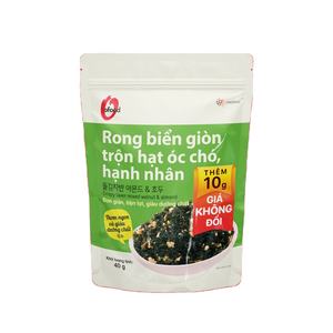 Alga Marina Crujiente O'Food Mezclada con Nueces y Almendras, Paquete de 40g, Alta Calidad, Ideal para Comer con Arroz, Delicioso Sabor, Venta al Por Mayor - Product Image 1