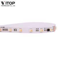 Bande lumineuse LED numérique adressable TM1914 RGBWW 5 en 1, pleine couleur, reprise de la connexion en cas de rupture, 48 LED/M, 24 V, 19,2 W/M