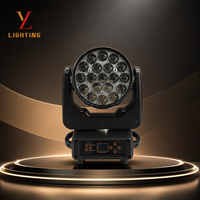 Projecteur LED mobile 4-en-1 19*15W avec zoom et effet wash, 350W DMX512, éclairage de scène activé par le son pour discothèque, fête, concert, événement, spectacle