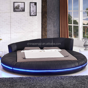 Round <strong>Bed</strong> for Adults Modern Simple Large <strong>Double</strong> <strong>Bed</strong> Weddings Soft Upholstered Home Hotels Master <strong>Princess</strong> Bedrooms Furniture - Product Image 2