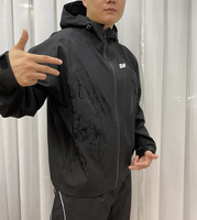 Veste imperméable unisexe coupe-vent personnalisée 2026 avec capuche zippée et fonction de changement de couleur à l'eau
