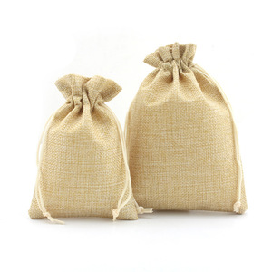 <b>Small</b> Jute Linen <b>Drawstring</b> <b>Bag</b> Personalized Screen Printing Eco-Friendly Reusable Produce <b>Bag</b> Office Use <b>Bag</b> - Product Image 5
