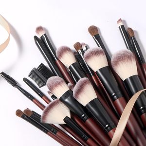 Ensemble de pinceaux de maquillage en poils d'animaux, super doux, pour poudre libre et fard à joues, 26 pièces avec sac – Vente chaude - Product Image 2