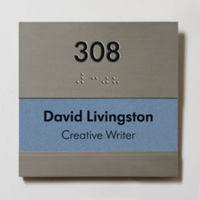 Plaque de porte personnalisée ADA en braille pour numéro de chambre d'hôtel