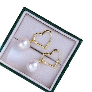 Accesorios de Plata de Ley S925 para Perlas DIY, Joyería de Plata de Moda, Pendientes con Barra Redonda de 9-13 mm y Bandeja Vacía 22261 - Product Image 3