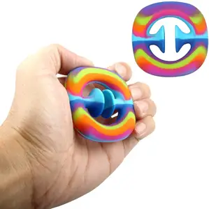 Silikon Zappeln Griff Spielzeug Adult Stress Relief Reliever Angst Ring Extrusion Elastic Strength Exerciser Anti stress Toys