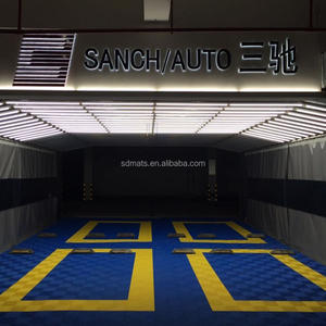 가정용 차고 작업장 용 18mm 두꺼운 미끄럼 방지 비닐 바닥재 클릭 잠금 쪽모이 세차 3D 모델 그래픽 디자인 포함 - Product Image 3